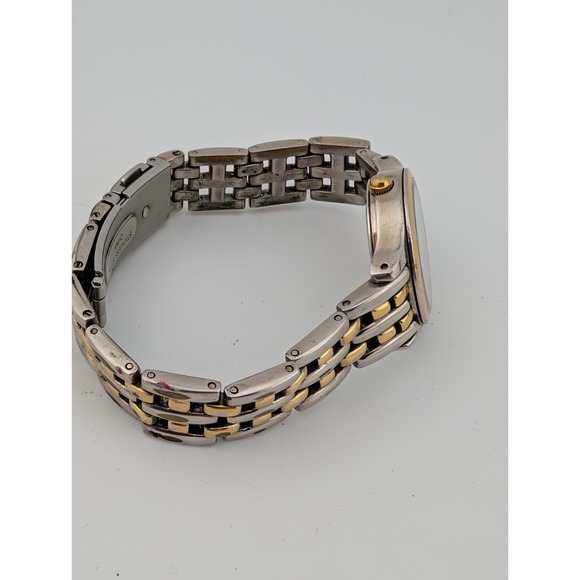 Anne Klein Watch Women 25mm Case Silver & Gold 6.75" Band 10/7449‎ New Battery - Picture 4 of 6